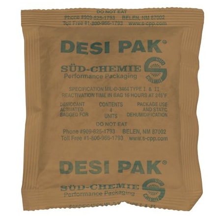 Bsc Preferred 5 x 5-1/2 x-1/2'' Kraft Clay Desiccants - 34 Gallon Drum, 500PK BUY00024300